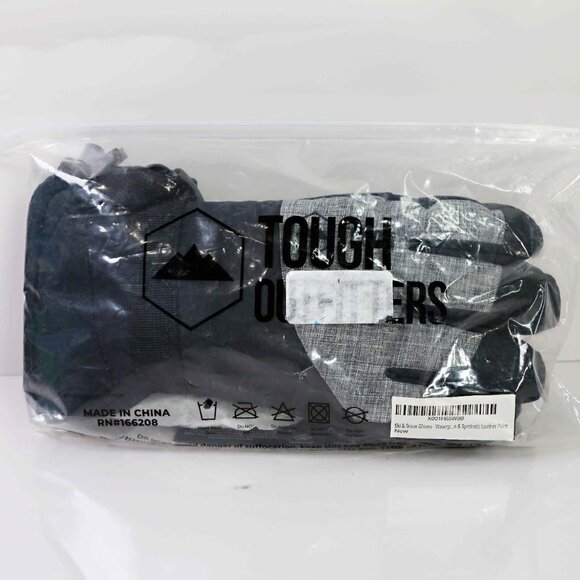 New!  Tough Outfitters Mens Winter Gloves, Black and Gray, Size Medium - Picture 4 of 9